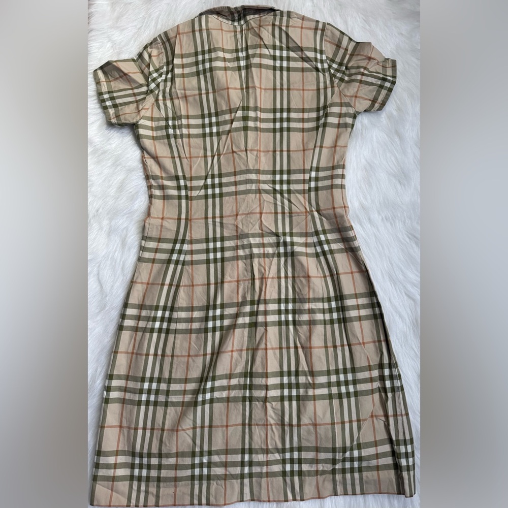 Burberry Beige and Green Plaid Dress - Picture 5 of 6
